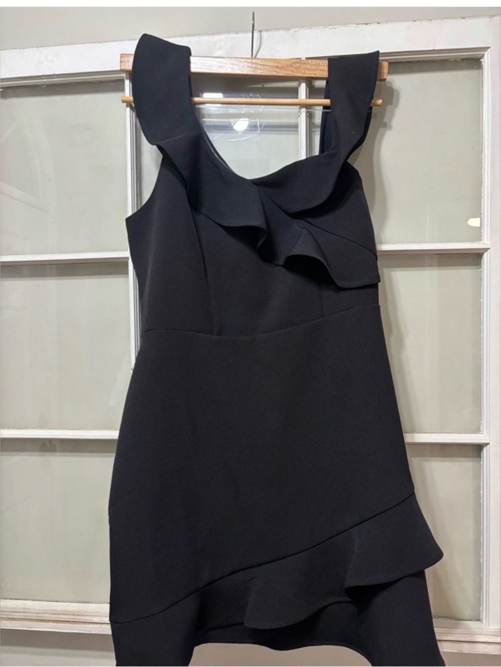 Express Black Asymmetrical
Ruffle Dress